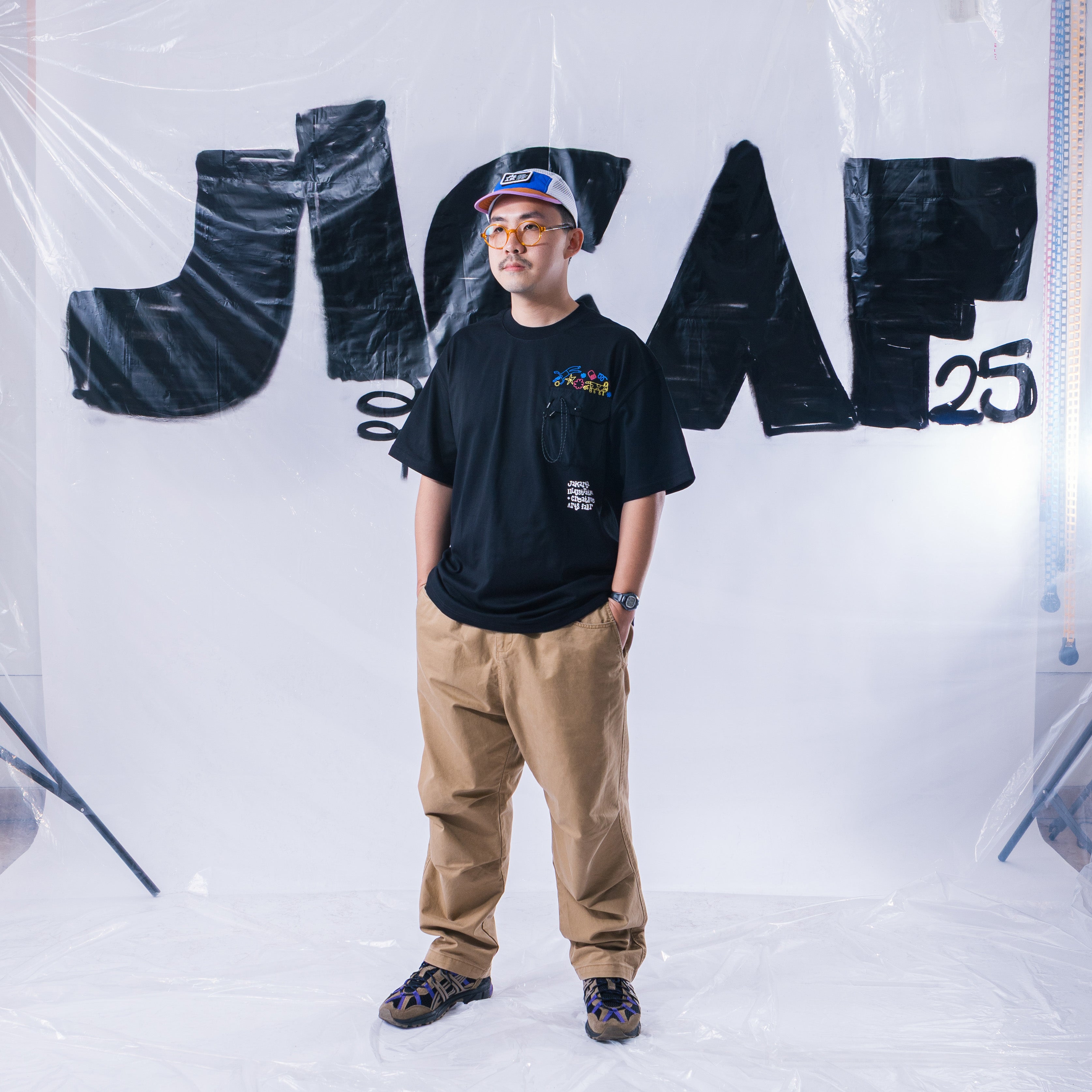 WAKAIGO X JICAF CHIEF POCKET TEES T-SHIRT